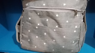 Mochila para carrito bebé estrellas gris