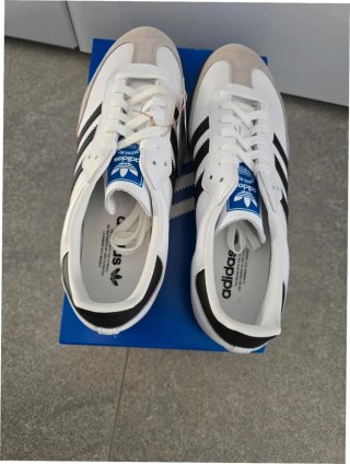 Zapatillas Adidas Samba Talla 44 Beige/Blanco
