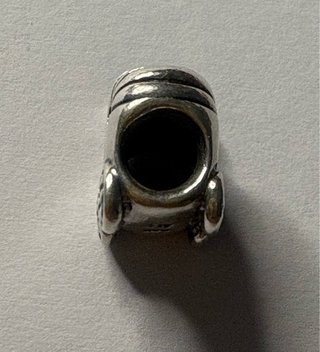 Charm pandora original baby carriage plata