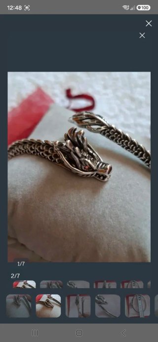 Pulsera Dragón Plata Ajustable