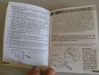 Manuale Istruzioni Originale Game Boy Advance SP