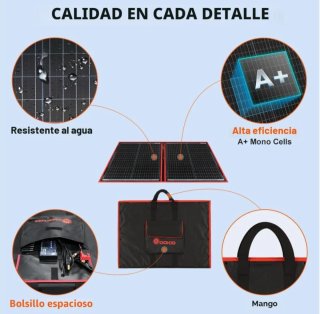 Panel Solar Portátil Dokio 100W