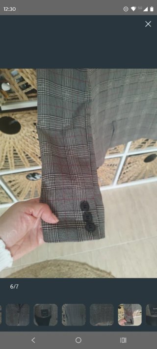 Blazer cuadros Bershka Talla XS