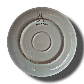 Coppia di piatti antichi in ceramica