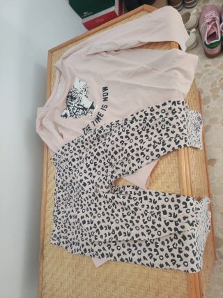 Pijama niña estampado leopardo