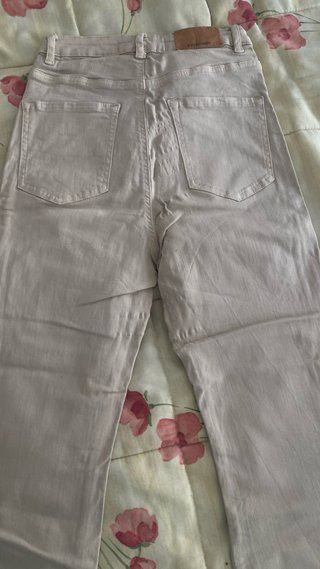 Pantalón vaquero mujer beige talla 36