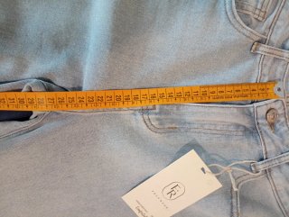 Pantalón vaquero ancho estrellas plateadas T40