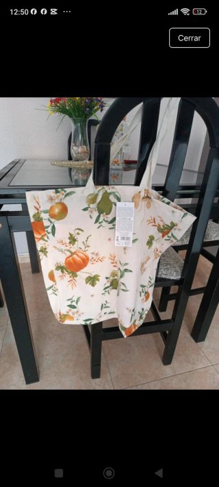 Bolso de tela estampado otoño