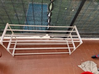 Scarpiera metallo bianca