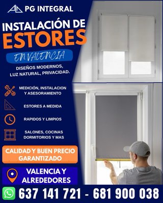 Instalación de Cortinas - Estores