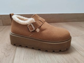 Botines borreguito beige