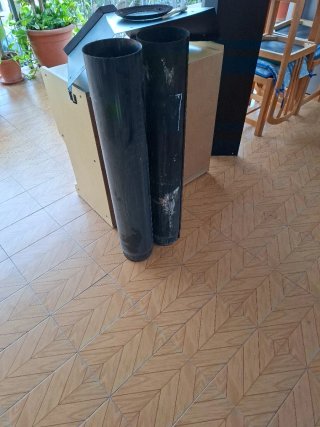 Estufa de leña de esquina negra, con turbina...