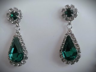 Conjunto collar y pendientes fiesta verde