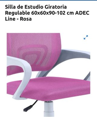 Silla Estudio Giratoria Rosa Nueva a estrenar