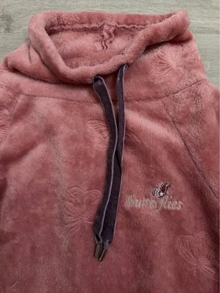 Sudadera rosa cuello alto mujer