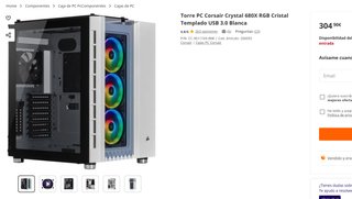 Torre PC Corsair Blanca Corsair crystal 680x