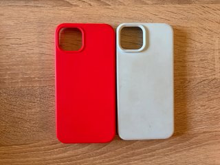 Funda iPhone 13 Roja y Azul pastel