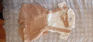 Conjunto bebé tirantes y pajarita 3/6 meses
