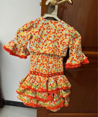 Traje de flamenca niña volantes
