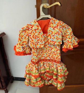 Traje de flamenca niña volantes