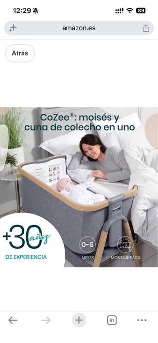 Como Nuevo Tutti Bambini CoZee Cuna  + 3x savanas