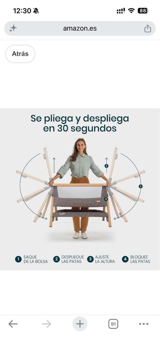 Como Nuevo Tutti Bambini CoZee Cuna  + 3x savanas