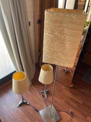 Set de 3 lámparas de mesa y pie