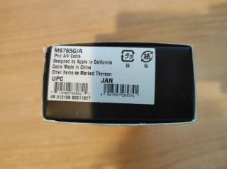 Cable AV iPod M9765G/A Original Vintage