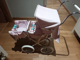 Carrito Gemelar Bebelux Rosa muñecas