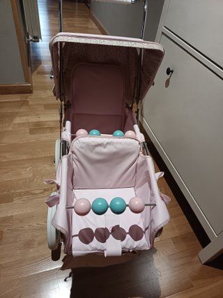 Carrito Gemelar Bebelux Rosa muñecas