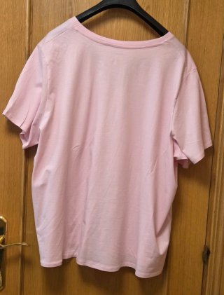 Camiseta Kiabi Rosa Talla 3XL 100%  Algodón. Nueva