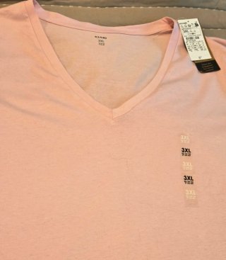 Camiseta Kiabi Rosa Talla 3XL 100%  Algodón. Nueva