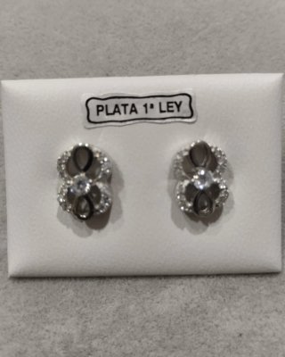 Conjunto Plata 925: Pendientes y Colgante Infinito