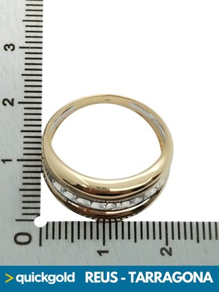 040-01-00826 ANILLO ORO 18K CIRCONITAS T17