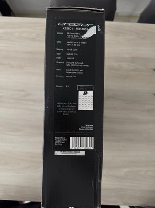 [DESPIECE] Portátil Medion Erazer X15801
