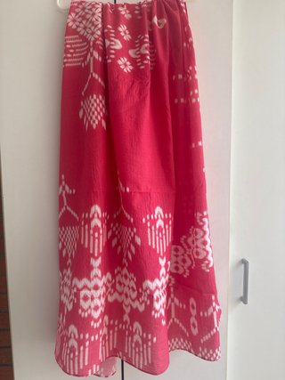 Pañuelo Massimo Dutti rosa y blanco