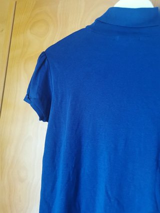 Camiseta cuello alto azul marino manga corta XL