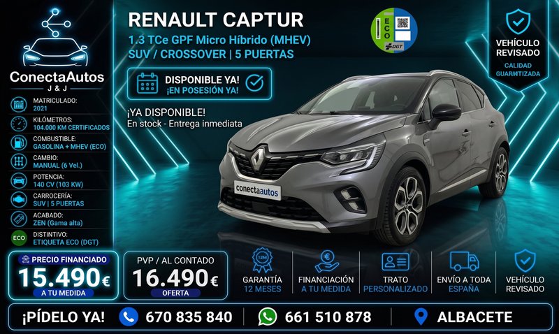 RENAULT Captur 1.3 TCe MHEV ZEN 140CV ECO - foto 1