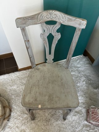 Silla madera estilo barroco romántico