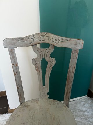 Silla madera estilo barroco romántico