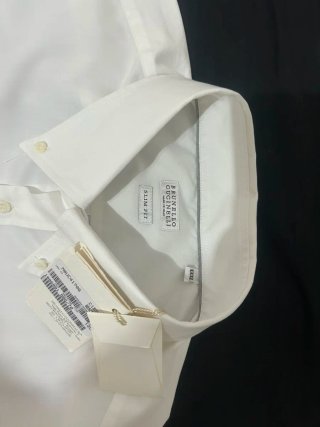 Camicia Brunello Cucinelli Bianca Taglia XXL