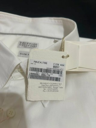 Camicia Brunello Cucinelli Bianca Taglia XXL