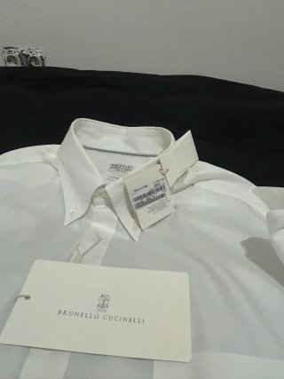 Camicia Brunello Cucinelli Bianca Taglia XXL