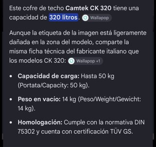 Baúl/ Cofre  techo coche 170 CAMTEK
