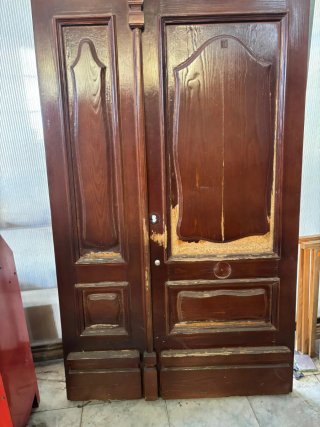 Puerta d madera 205 de alta fijo de 46 y puerta 78