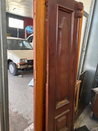 Puerta d madera 205 de alta fijo de 46 y puerta 78