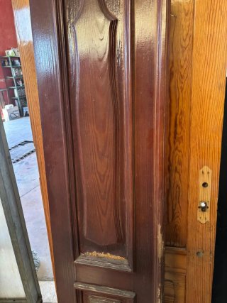 Puerta d madera 205 de alta fijo de 46 y puerta 78