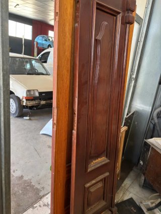 Puerta d madera 205 de alta fijo de 46 y puerta 78