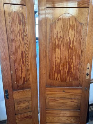 Puerta d madera 205 de alta fijo de 46 y puerta 78