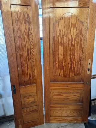 Puerta d madera 205 de alta fijo de 46 y puerta 78